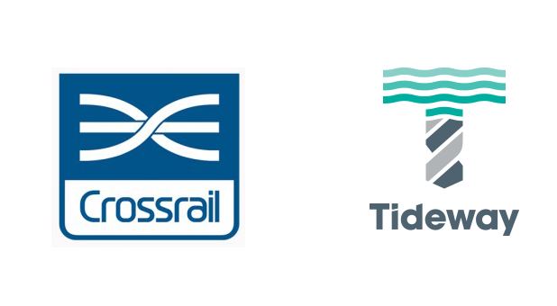 Crossrail and Tideway logos